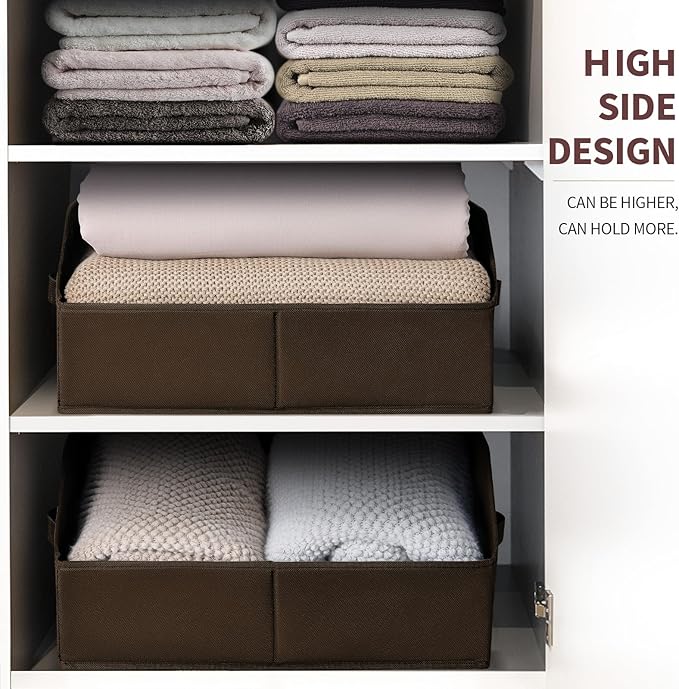 Trapezoid Closet Storage Bins, Large Fabric Baskets for Organizing