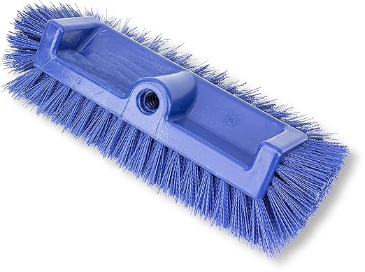 SPARTA Multi-Level Tile Scrub Brush 12" Wide Brush Head, Heavy-Duty Tile Cleaning Brush with End Bristles for Commercial Tiles, Tubs and Floor, Plastic, 12 Inches, Blue