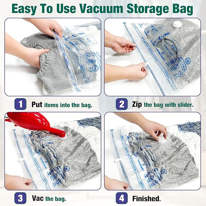 Vacuum Storage Bags, 10 Medium Space Saver Vacuum Seal Bags, Space Bags