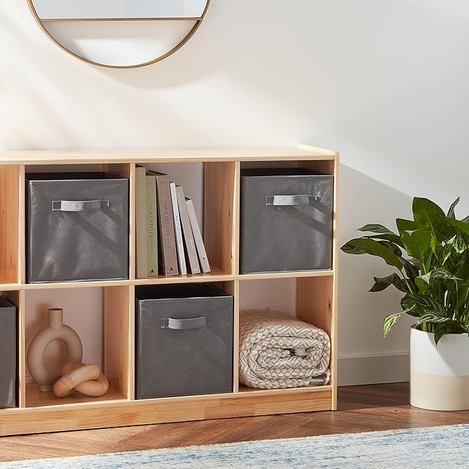Collapsible Fabric Storage Cubes Organizer with Handles, Sturdy