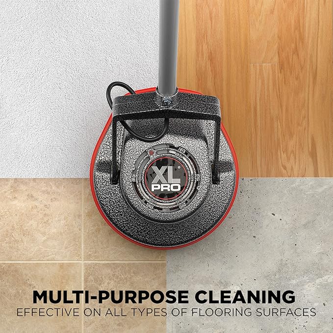 Oreck Commercial Orbiter Hard Floor Cleaner Machine, Multi-Purpose Floor Cleaning, Random Orbital Drive, Wide Cleaning Path, 50-Foot Long Cord, ORB550MC, Gray/Red