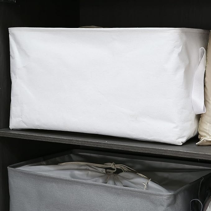 102L XXL Storage Bins, 4-Pack Closet Organizers and Storage, White