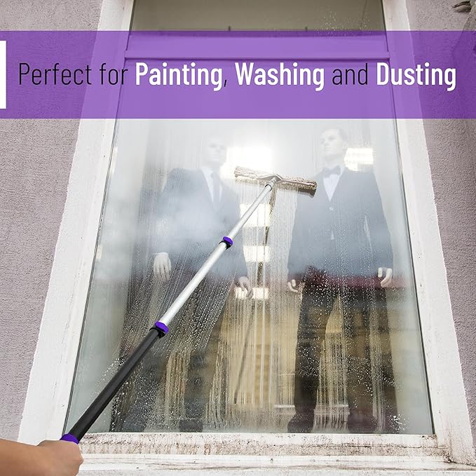 Bates- ‎Telescoping Pole, 2.4 to 6 Ft Long, Black & Purple, Paint Roller Extension Pole for Painting