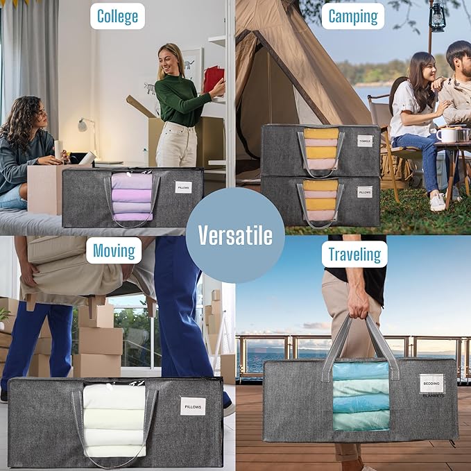 10 Pack Heavy Duty Moving Bags, Packing Bags with Clear Window