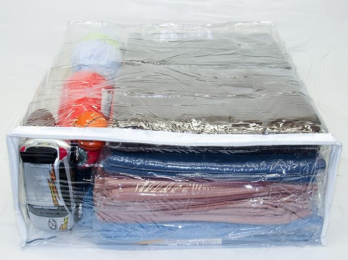 5-Pack X-Large (20" x 23" x 8") Heavy Duty Vinyl Zippered Storage Bags (Clear)