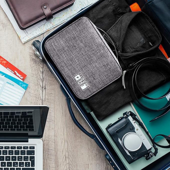 SELLYFELLY Electronics Organizer Travel Universal Cable Organizer Bag Waterproof Electronics Accessories Storage Cases for Cable, Charger, Phone, USB, SD Card, Hard Drives, Power Bank, Cords