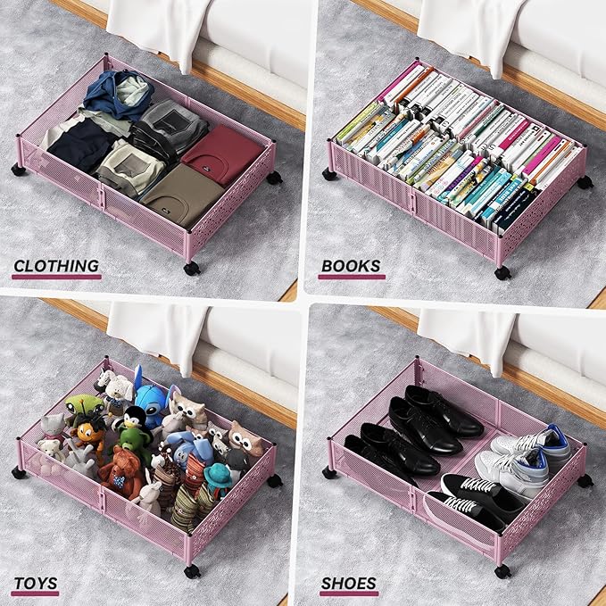 Under the Bed Storage Containers with Wheels, Under Bed Storage