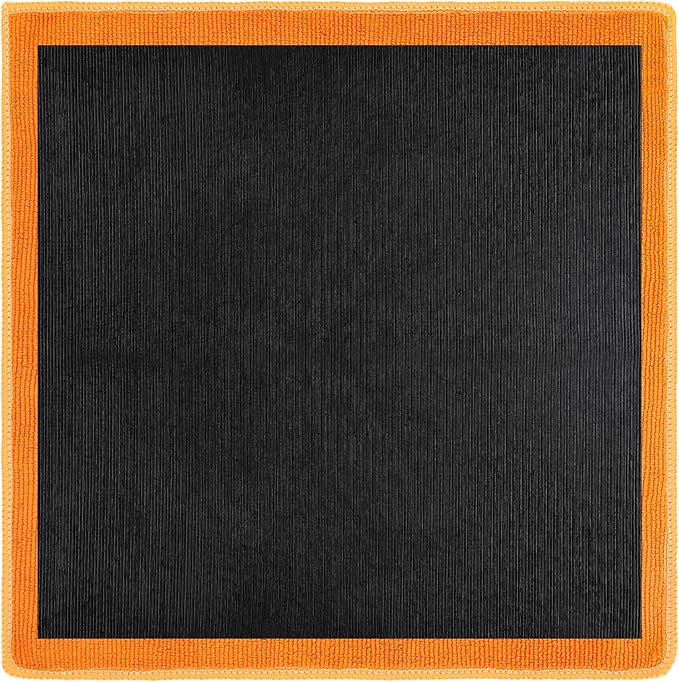 Clay Towel 12 x 12 Inch, Orange Clay Bar Towel for Auto Detailing Microfiber Car Cloth Cleaner Automotive for Car Detailing