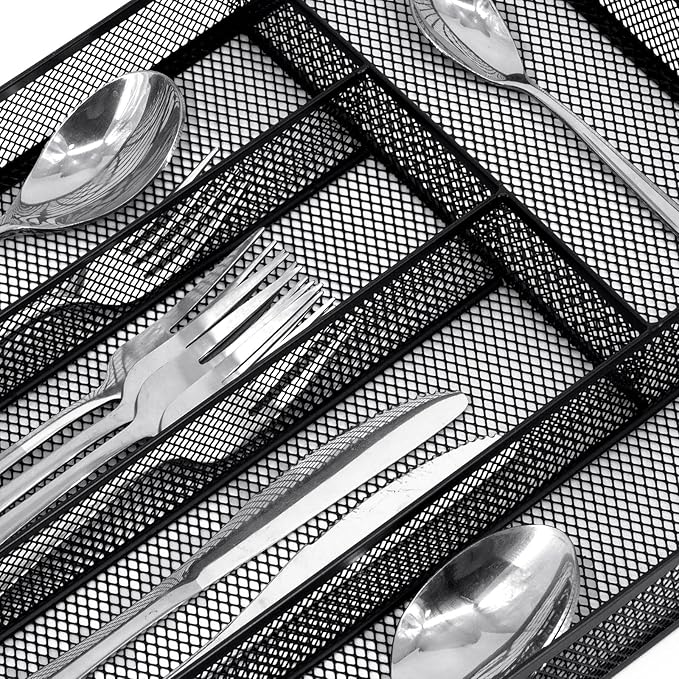 Silverware Drawer Organizer, Black