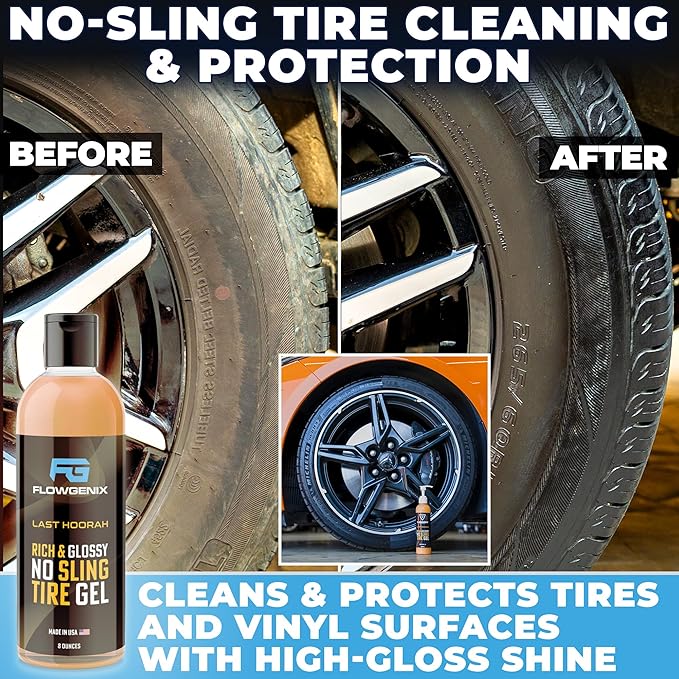 Grand Slam 5-Pack - Waterless Car Wash Detailing Spray, Tire Shine Gel, Scratch Remover, Wheel Metal Rust Cleaner, Interior Cleaner & Protector