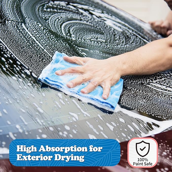 FIXSMITH Shop Towels, Microfiber Cleaning Cloth Bulk, 200 Pack Microfiber Towels for Cars, All-Purpose Absorbent Cleaning Rags, Dust Cloth for Automotive, Mechanic, Garage, Bar, 11.5 x 11.5 inch