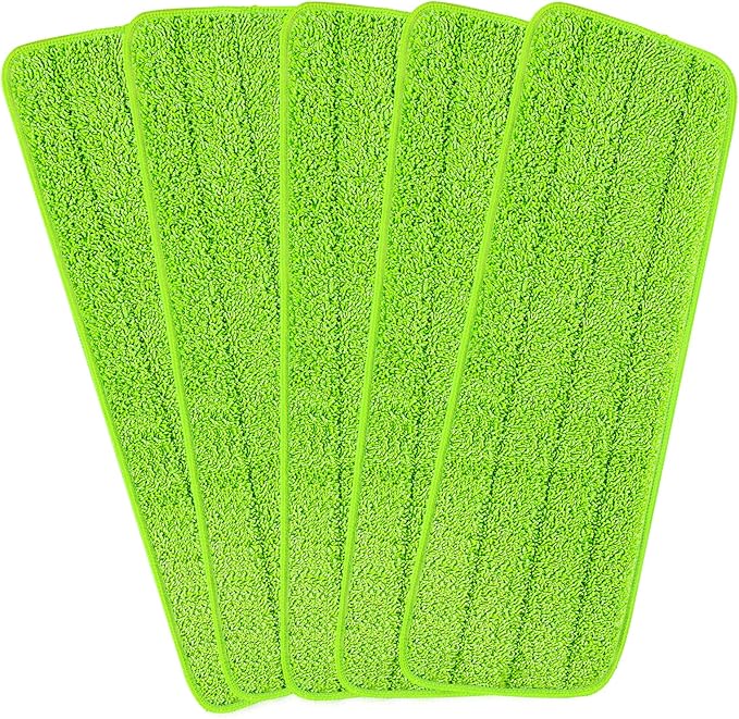 16.5 inch Reusable Mop Pads Microfiber Spray Mop Replacement Heads for Wet/Dry Mops Compatible with Bona Floor Care System (5 Pack)