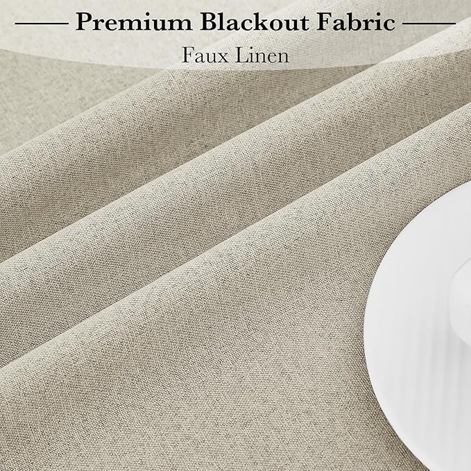 RYB HOME Blackout Curtains - 69" x 26" (1pc) - French Door Privacy