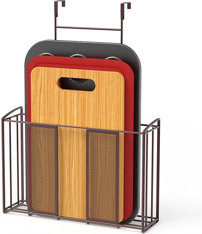 Simple Houseware Over Cabinet Door Organizer, Mesh Bronze