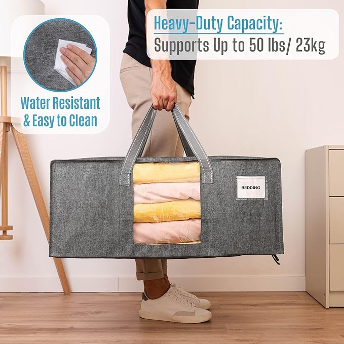 10 Pack Heavy Duty Moving Bags, Packing Bags with Clear Window