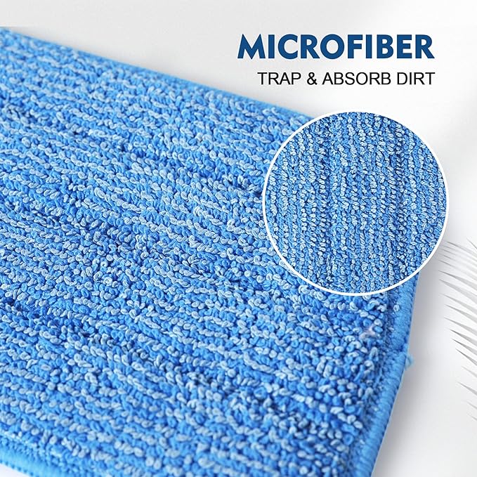 3 Pack Microfiber Mop Pads, Mop Replacement Pads Refills Floor Spray Mop Pads Wet Moping Pads Refill Reusable Pads Suitable for All Spray Mops Cleaning