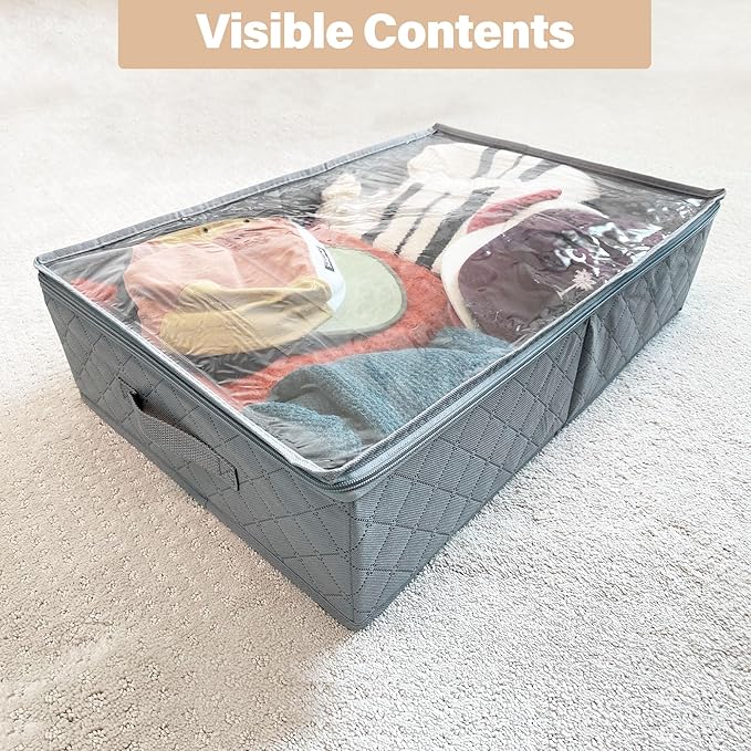 Foldable Under Bed Storage Bags, Closet Organizers and Storage Bins