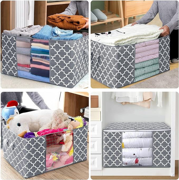 Storage Bags 100L 3-Pack Large Blanket Clothes Organization and Storage