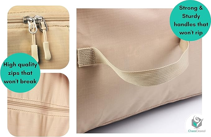 Comforter Storage Bag - Folding Organizer bag for King/Queen Comforters, Pillows, Blankets, Bedding/Quilt, Blanket, Duvet, Mothproof Space Saver