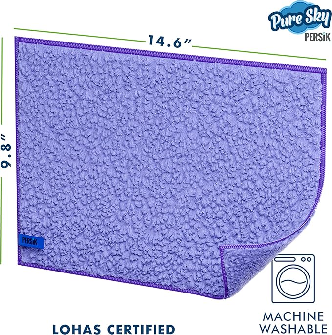 Pure-Sky Magic Deep Clean Cleaning Cloth – JUST ADD Water No Detergents Needed - Multipurpose Ultra Microfiber Cloth - Stick-Attachable for Mop