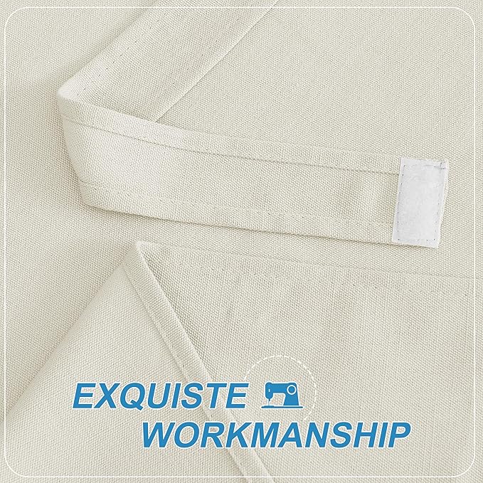 RYB HOME Faux Linen Blended Curtain for Classroom Glass Window, Light Filtering Small Door Window Draperys Privacy for Kitchen Dinning Home,1 Panel, 12W x 40L inches,Linen