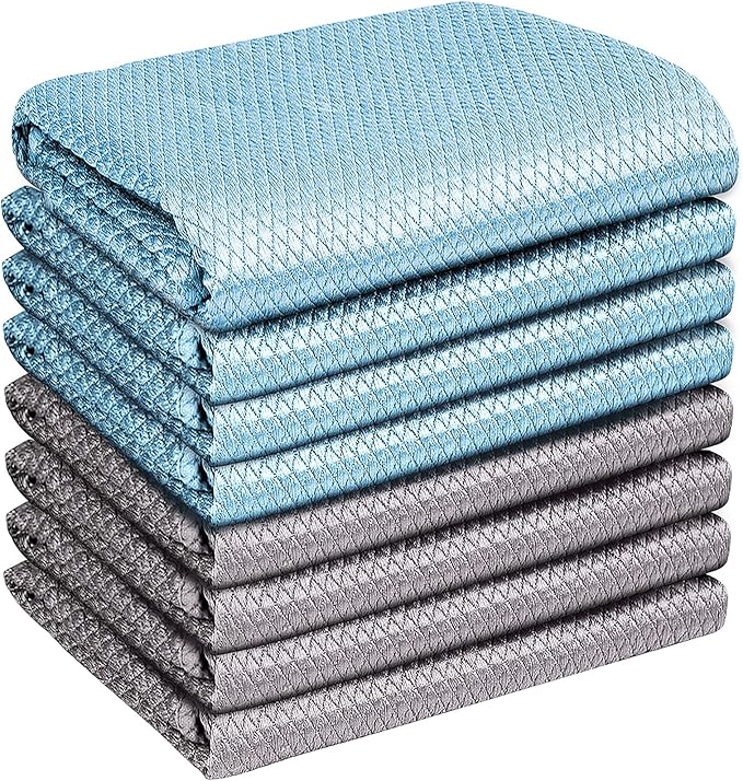 Airlab Streak Free Miracle Cleaning Cloths Easy Clean Nanoscale, Pack of 8, 12'' x 16''