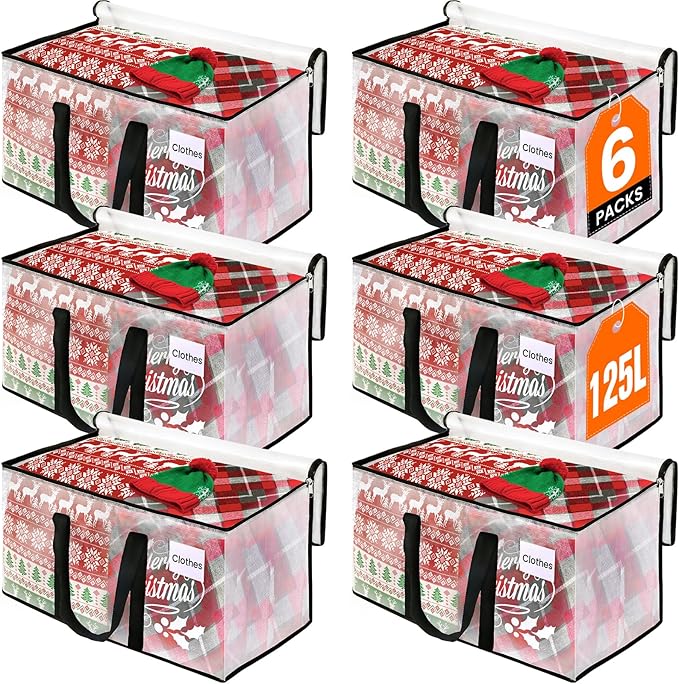 Clear Heavy Duty Extra Large Moving Bags, 6 Packs